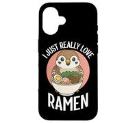 Carcasa para iPhone 16 I Just Really Love Ramen Sparrow Noodles Bowl Cup Sopa Japón