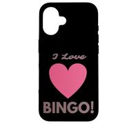 Carcasa para iPhone 16 I Love Bingo! Funny Old Lady Costume Men & Women Bingo