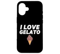 Carcasa para iPhone 16 I Love Gelato Ice Cream Party Chocolate Gelato Cono