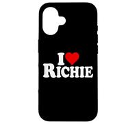 Carcasa para iPhone 16 I Love Heart Richie Richard Rich Nombre EN UNA tee