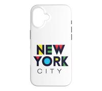 Carcasa para iPhone 16 I Love NYC Colorful New York City NYC Modern Bold Typography