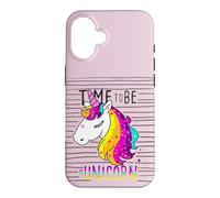 Carcasa para iPhone 16 I Love Unicorns, Funny Cute Illustration Unicorn Graphic