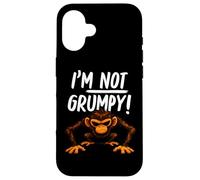 Carcasa para iPhone 16 I’m Not Grumpy Funny Angry Monkey Men Women Kids