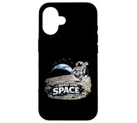 Carcasa para iPhone 16 I Need Some Space - Earthrise Lunar Orbit Kosmos Fun Art