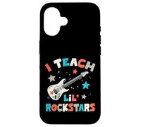 Carcasa para iPhone 16 I Teach Lil' Rockstars, Profesor de música Rock, Banda de Guitarra