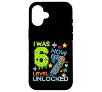 Carcasa para iPhone 16 I Was 6 Now Level 7 Unlocked 7th Birthday Gamer 67 Meme