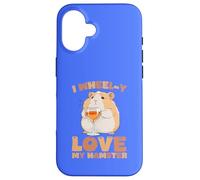 Carcasa para iPhone 16 I Wheel-y Love My Hamster Kawaii Lindo Divertido