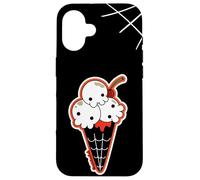 Carcasa para iPhone 16 Ice Cream Skull Spoopy Yami Kawaii Halloween Design, Spooky