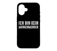 Carcasa para iPhone 16 Ich Bin Kein Morgenmensch Refranes Divertidos