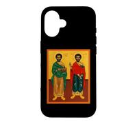 Carcasa para iPhone 16 Icono ortodoxo Santos Cosme y Damián