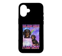 Carcasa para iPhone 16 IDK How Much Longer Slay Black Long Haired Dachshund Lover