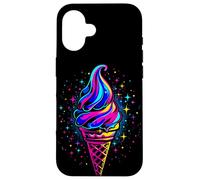 Carcasa para iPhone 16 Ilustración de Cono de Helado Postre congelado