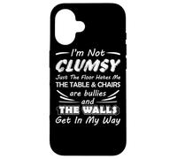 Carcasa para iPhone 16 I'm Not Clumsy Humor Diciendo Cita Divertida Sarcástica Juego de Palabras