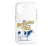 Carcasa para iPhone 16 I'm Outstanding In My Field Cow Pun for Farmers Dad Joke