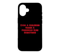 Carcasa para iPhone 16 Incluso un Girlboss Necesita Un Beso En La Frente A Veces Lindo Y2K