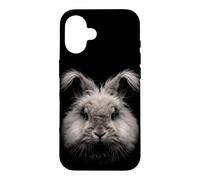 Carcasa para iPhone 16 Inglés Angora Conejo Cara Bosque Fauna Silvestre