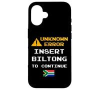 Carcasa para iPhone 16 Insert Biltong Retro Funny Error South Africa Braai Dad Joke
