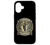 Carcasa para iPhone 16 Insignia de Lineman Brotherhood Keeping The Lights On