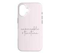 Carcasa para iPhone 16 INSOCIABLE Y TACITURNA Jane Austen Orgullo & Prejuicio Meme
