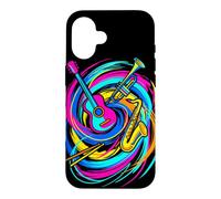 Carcasa para iPhone 16 Instrumentos Musicales Flautista Retro