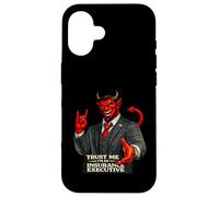 Carcasa para iPhone 16 Insurance Devil | Protesta Humor Satanás Mal Codicia Corporativa