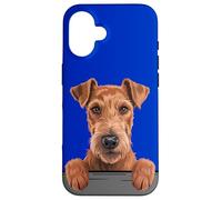 Carcasa para iPhone 16 Irish Terrier Divertido Peeking Pocket Daredevil Dog Lover