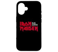 Carcasa para iPhone 16 Iron Maiden Logos On Black