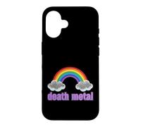 Carcasa para iPhone 16 Ironic Death Metal Rainbow Diciendo Sarcástico