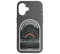 Carcasa para iPhone 16 Isaías 43 2 Verso de la Biblia de fe Cristiana Rainbow Deep Waters