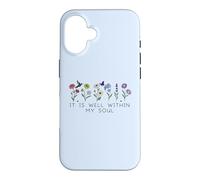 Carcasa para iPhone 16 It Is Well with My Soul Women Christian Themed Bible Verse
