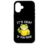 Carcasa para iPhone 16 It's Okay If You Suck Funny Silly Frog Meme Sarcastic Humor