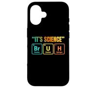Carcasa para iPhone 16 It's Science Bruh Periodic Table of Elements Funny Meme