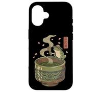 Carcasa para iPhone 16 Japanese Frog Matcha Tea Time Té Verde Ukiyo-e Cottagecore