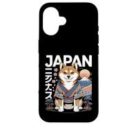 Carcasa para iPhone 16 Japón Shiba Inu Kimono Tokio Kawaii Perro