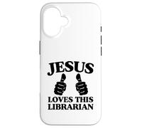 Carcasa para iPhone 16 Jesús ama a Este Grupo de adoración de la Iglesia Cristiana bibliotecaria