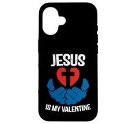Carcasa para iPhone 16 Jesus is My Valentine Funny Valentines Loves Christ Love Day