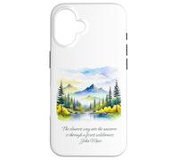 Carcasa para iPhone 16 John Muir Cita El Camino más Claro en el Bosque del Universo