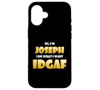 Carcasa para iPhone 16 Joseph Idgaf Funny Meme Halloween Costume For Joes Joke Joe