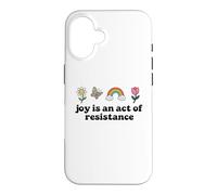 Carcasa para iPhone 16 Joy is an Act of Resistance Rainbow Pride Month Human Rights