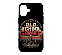 Carcasa para iPhone 16 Joystick Arcade Old School Gamer de 8 bits para Siempre