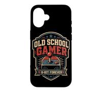Carcasa para iPhone 16 Joystick Arcade Old School Gamer de 8 bits para Siempre