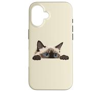 Carcasa para iPhone 16 Judging You Silently Ragdoll Ojos Azules Asoma