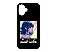 Carcasa para iPhone 16 Juego de Anime Triste Japonés de los 90 para Chicas Over Vaporwave Aesthetic