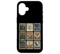Carcasa para iPhone 16 Juego de Sellos Cryptid Bigfoot Yeti Mothman Legendary Creatures