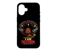 Carcasa para iPhone 16 Juneteenth She Whispered I Am The Storm Women's Black History