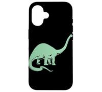 Carcasa para iPhone 16 Jurásico Brontosaurio Cuello Largo Dinosaurio Prehistórico