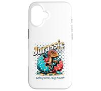 Carcasa para iPhone 16 Jurassic Joy Baby Dinosaur Big Heart Cute Dino Art