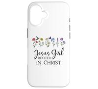 Carcasa para iPhone 16 Just a Girl Who Loves Jesus Girls Christian Rooted in Christ