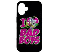Carcasa para iPhone 16 Justice League I Heart Bad Boys