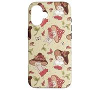 Carcasa para iPhone 16 Kawaii Mushroom Fairy Pattern For Women Cute Hello Autumn